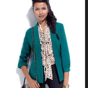 Mark Avon Green Turquoise Teal Blazer Jacket Chic
